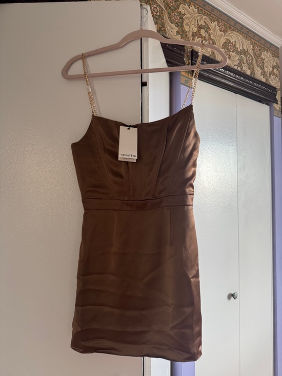 Retrofete Dresses & Skirts - Retrofete Easton Mini Dress with Gold Chain Straps